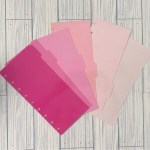 skinny classic planner size Tab Dividers pink hues color